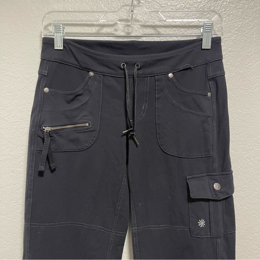 Athleta Black Bettona Boyfriend Pant Relaxed fit, Mid-rise, Relaxed Leg Size XXS - Picture 3 of 8